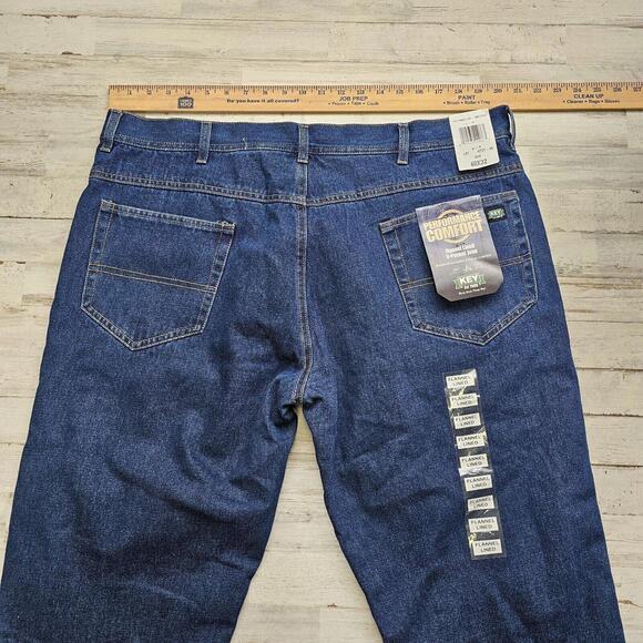 NEW - Key Flannel Lined Men’s Jeans 42x32 Outdoor Winter Hunting Camping - Picture 4 of 7